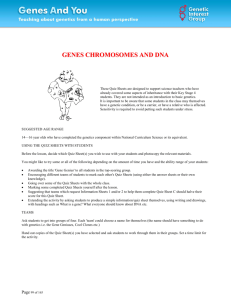 GENES CHROMOSOMES AND DNA