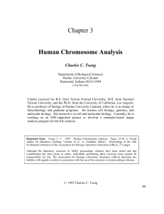 Human Chromosome Analysis - Association for Biology Laboratory