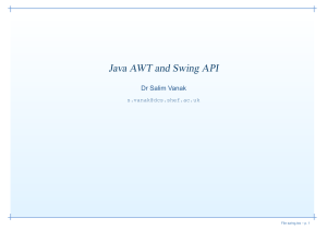 Java AWT and Swing API