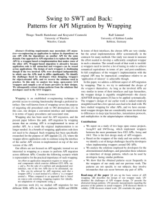 Swing to SWT and Back: Patterns for API Migration by Wrapping