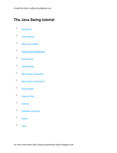 The Java Swing tutorial