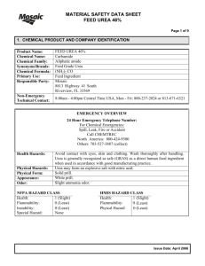 material safety data sheet feed urea 46%