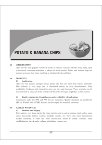 Potato & Banana Chips - Entrepreneurship Development Institute of