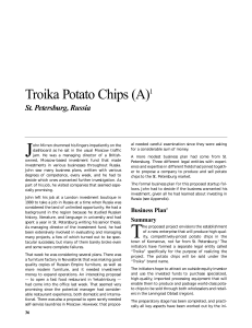 Troika Potato Chips - Institute of International Education