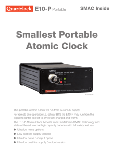 Smallest Portable Atomic Clock - HIK