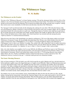 The Whitmoyer Saga - Columbia County Historical and