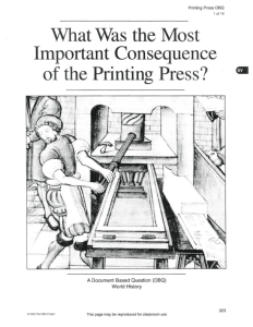 What Was the Most Important Consequence of the Printing Press?