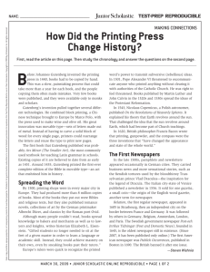 How Did the Printing Press Change History?