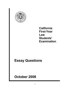 Essay Questions October 2008