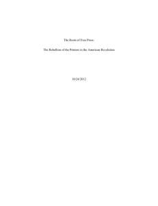 The Roots of Free Press: The Rebellion of the Printers in the
