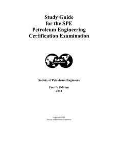 Study Guide - The Society of Petroleum Engineers