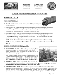 CLASS B PRE-TRIP INSPECTION STUDY GUIDE STRAIGHT TRUCK