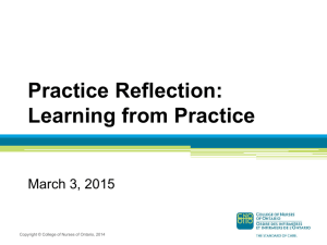 Practice Reflection: Learning from Practice