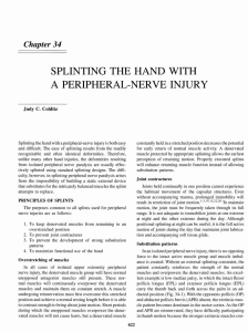 splinting the hand with a peripheral-nerve injury