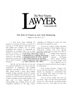 The Role of Vanity in Law Firm Marketing