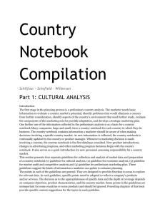 Country Notebook Compilation