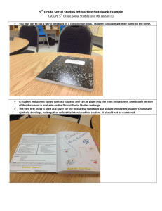5 Grade Social Studies Interactive Notebook Example