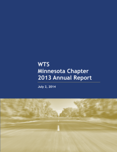 WTS MINNESOTA 2013 ANNUAL REPORT