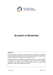 Glossary of Definitions 2015