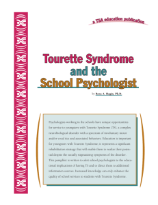 Tourette Syndrome and the School Psychologist