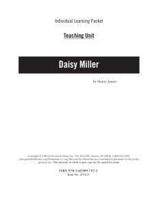 Daisy Miller - Teaching Unit: Sample Pages