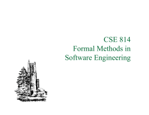 CSE 814 Formal Methods in Software Engineering
