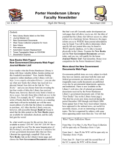 march-april 2000 newsletter