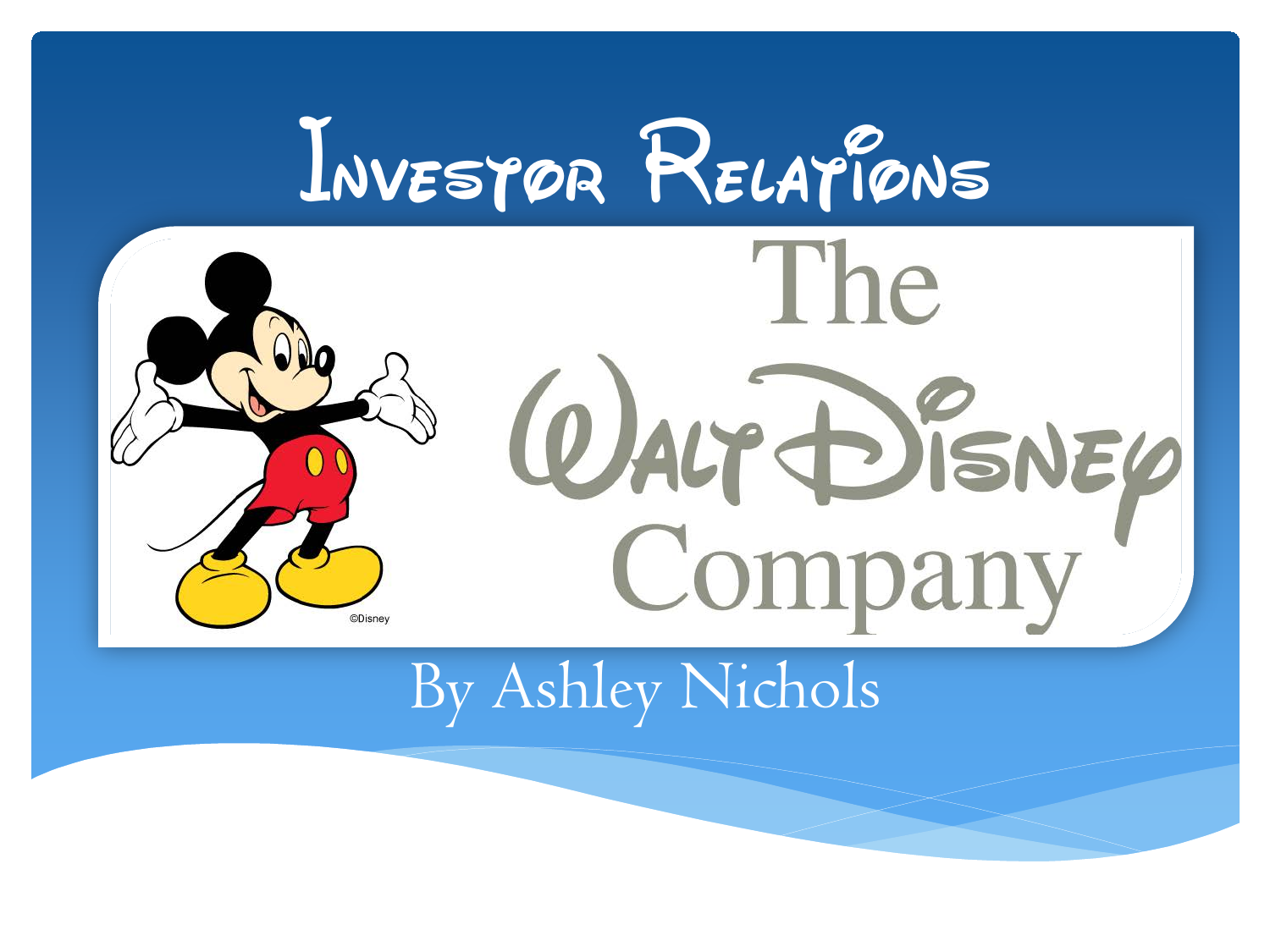 the walt disney company investor presentation