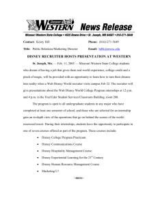 DISNEY RECRUITER HOSTS PRESENTATION AT WESTERN