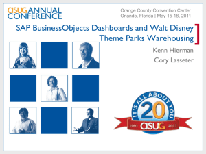 406 AP BusinessObjects Dashboards and Walt Disney