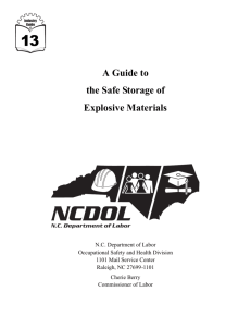A Guide to the Safe Storage of Explosive Materials