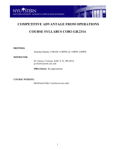 competitive advantage from operations course syllabus cor1