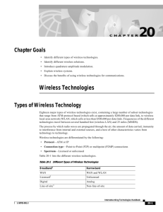 Wireless Technologies