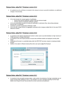 e@syFile™ Employer version 6.0.4 Release Notes