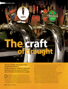 There are changes taking place in the draught beer market, as Matt