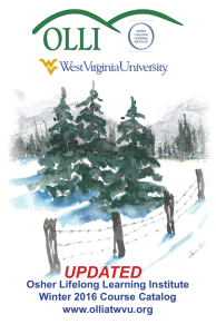 REVISED Winter 2016 Catalog - Osher Lifelong Learning Institute