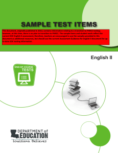 sample test items - Louisiana Department of Education
