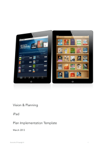 Vision & Planning iPad Plan Implementation Template