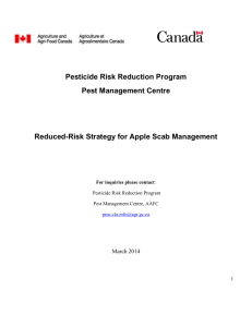 Reduced Risk Strategy for Apple Scab Management