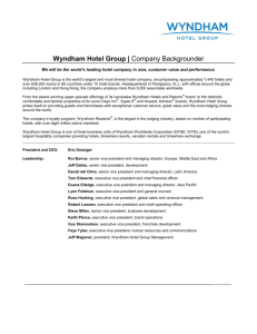 Wyndham Hotel Group Company Backgrounder