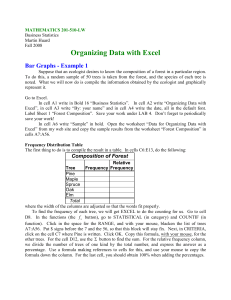 Organizing Data with Excel