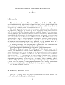 Decay to zero of matrix coefficients at Adjoint infinity by Scot Adams I