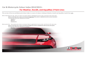 MaxMeyer_Car and Motorcycle Colour Index 2012_MaxiCar, Duralit