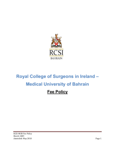 Royal College of Surgeons in Ireland – Medical University of Bahrain