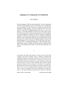Edgington on Compounds of Conditionals