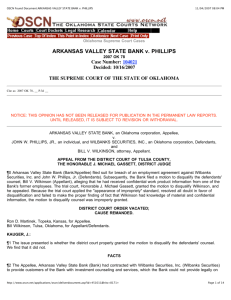 Arkansas Valley State Bank v. Phillips