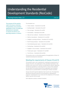 Understanding the Residential Development Standards (ResCode)