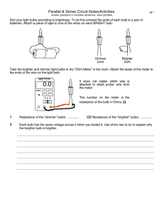 Parallel & Series Circuit Notes/Activities