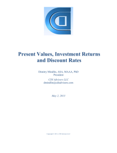 Present Values, Investment Returns and Discount Rates