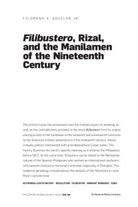 Filibustero, Rizal, and the Manilamen of the